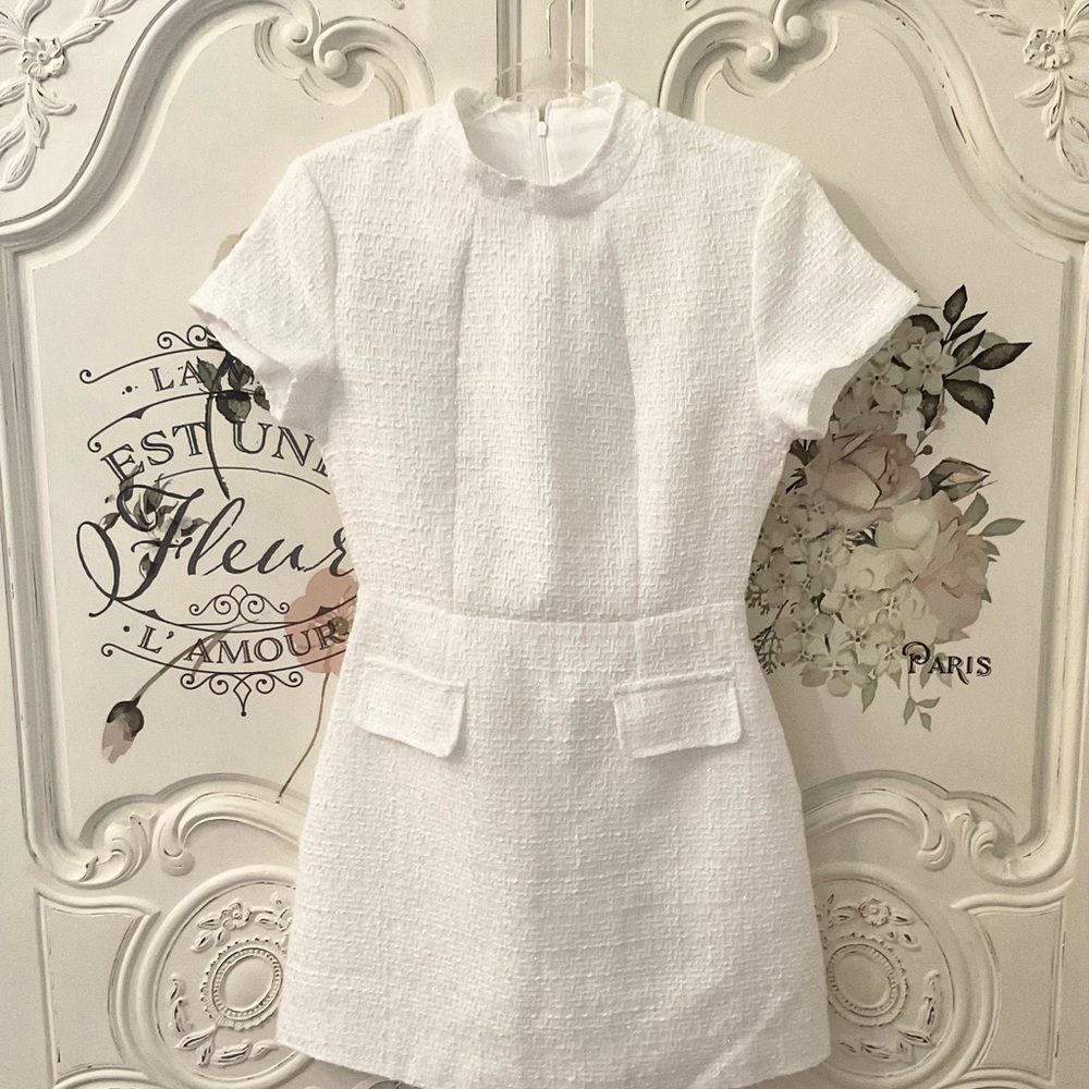 White Tweed Dress